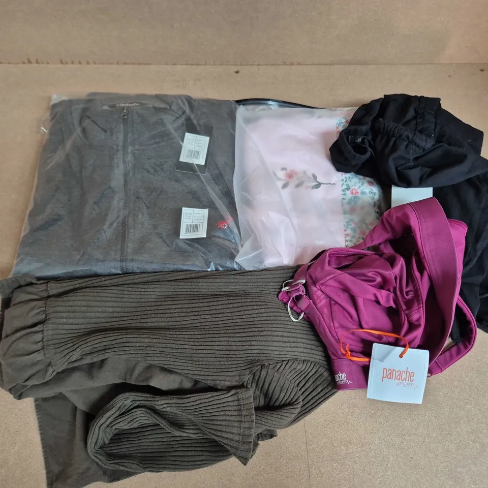 APPROXIMATELY 40 ASSORTED CLOTHING ITEMS IN VARIOUS SIZES, STYLES & COLOURS TO INCLUDE BRANDS SUCH AS BRAVISSIMO, ZARA, BIGDUDE, ETC - COLLECTION ONLY