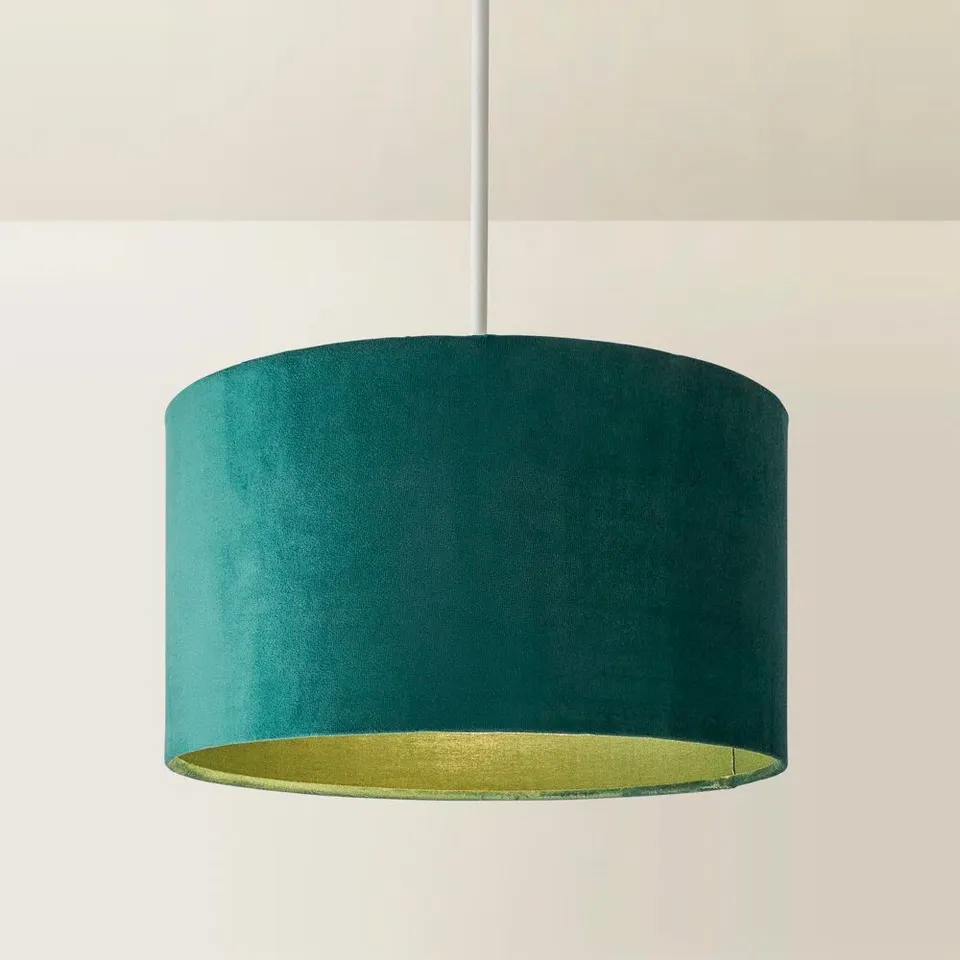 BOXED VELVET DRUM LAMP SHADE