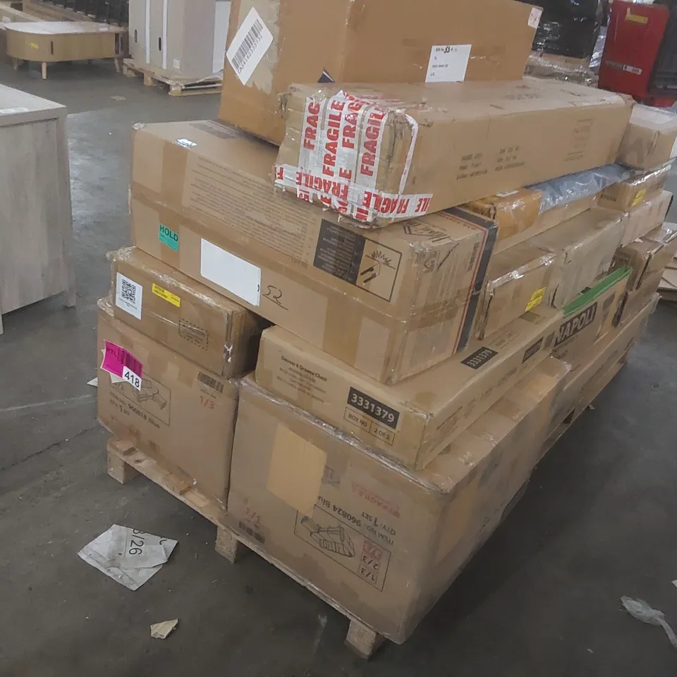PALLET CONTAINING A VERY LARGE QUANTITY OF ASSORTED FURNITURE PARTS