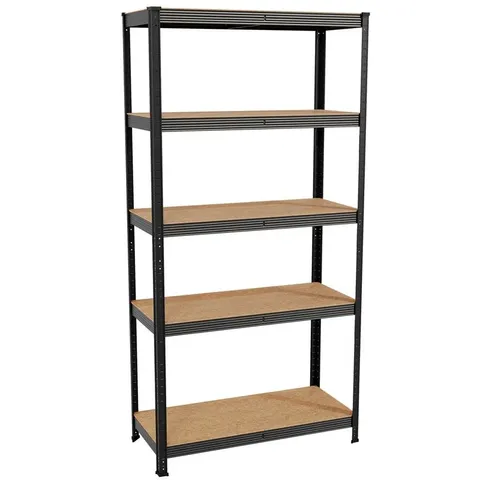 BOXED VIDA METAL HEIGHT ADJUSTABLE SHELVING UNIT - BLACK 