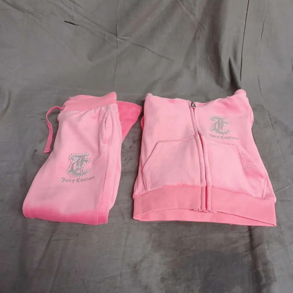 JUICY COUTURE VELOR GLITTER PANT TRACKSUIT IN PINK SIZE 3-4YRS