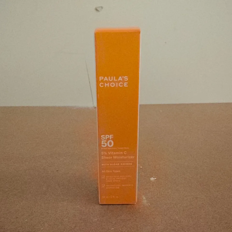 PAULA'S CHOICE SPF50 5% VITAMIN C SHEER MOISTURISER (60ML)