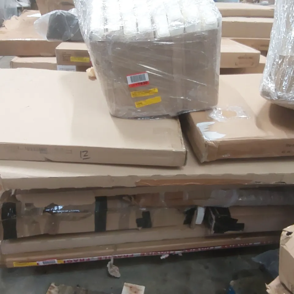 PALLET CONTAINING A LARGE QUANTITY OF ASSORTED FURNITURE PARTS ECT