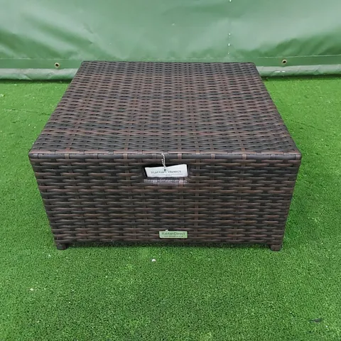 DESIGNER CHOCOLATE MIX RATTAN FOOTSTOOL