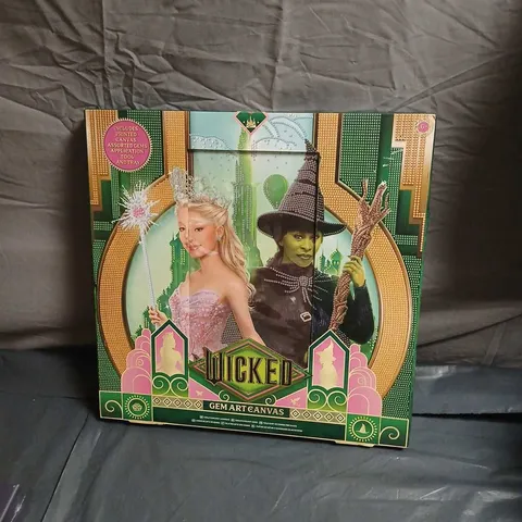 WICKED GEM ART CANVAS CRAFT KIT – PRINTED CANVAS, GEMS, TRAY & TOOL