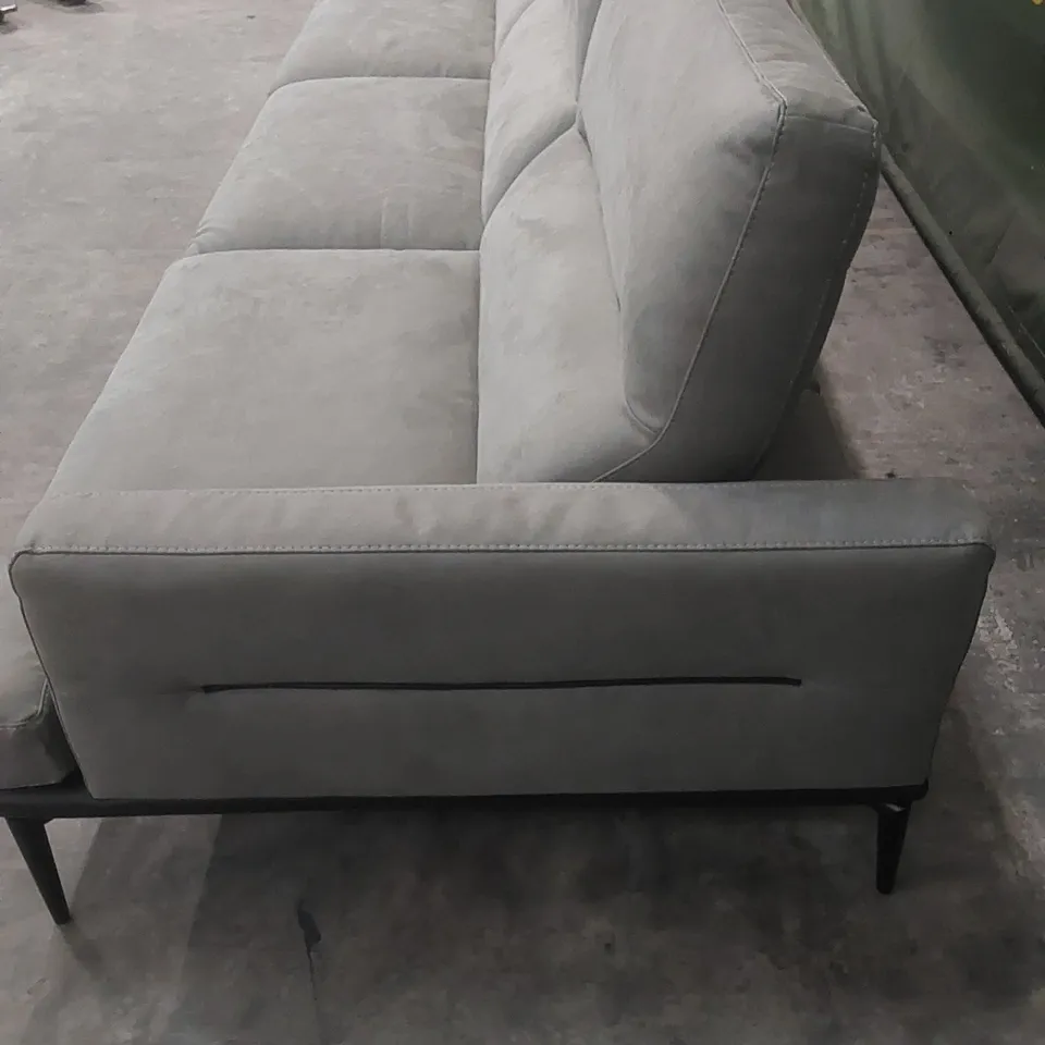 QUALITY DESIGNER ITALIAN MADE FENG POLTRONA LARGE SOFA WITH ADJUSTABLE BACK RESTS - STONE GREY 