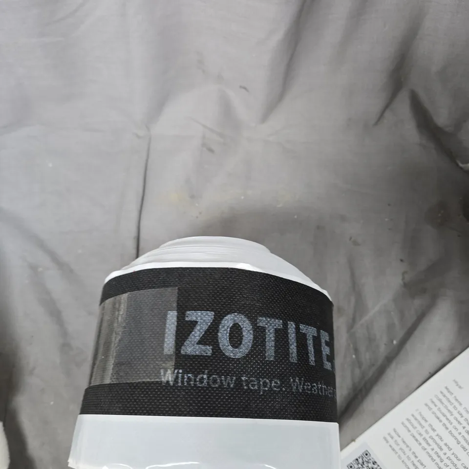 BOX OF APPROXIMATELY 14 ASSORTED ITEMS TO INCLUDE: CREAM THROW AND WINDOW TAPE