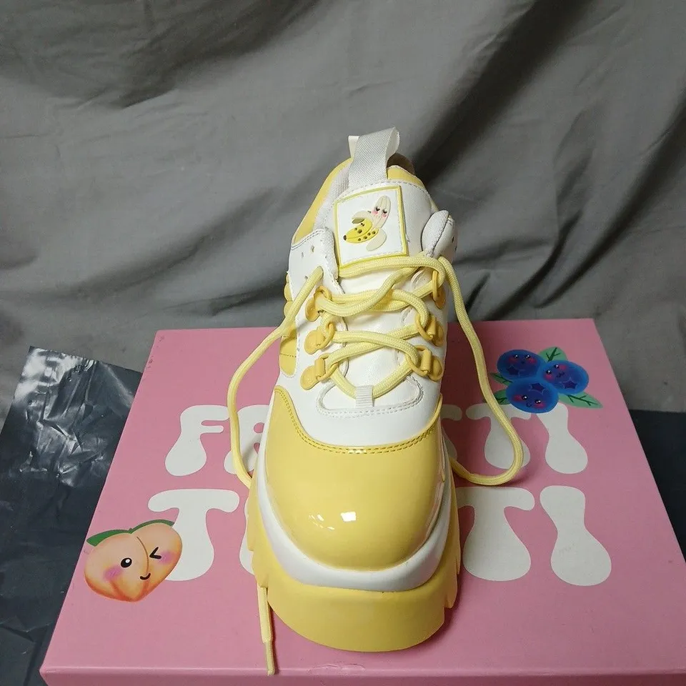 KOI BANANA MILKSHAKE TRAINERS YELLOW BOXED SIZE 3