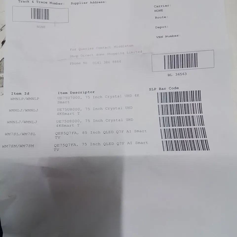 PALLET CONTAINING APPROXIMATELY 5 DAMAGED TVS