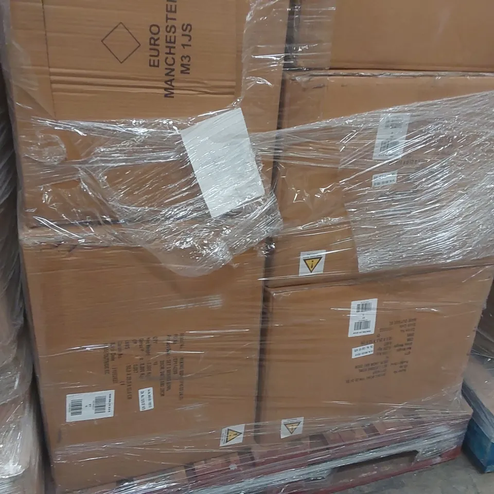 PALLET TO CONTAINING A VERY LARGE QUANTITY OF ASSORTED ITEMS INCLUDING: MIXING BOWLS, GLASS JARS ECT