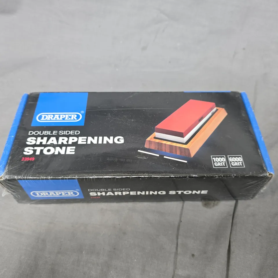 BOXED AND SEALED DRAPER DOUBLE SIDED SHARPENING STONE