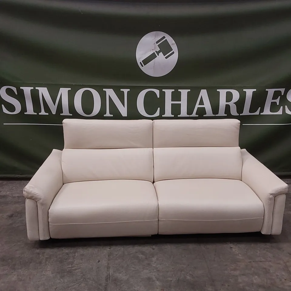QUALITY DESIGNER ITALIAN MADE 3 SEATER ELECTRIC RECLINER LEATHER SOFA