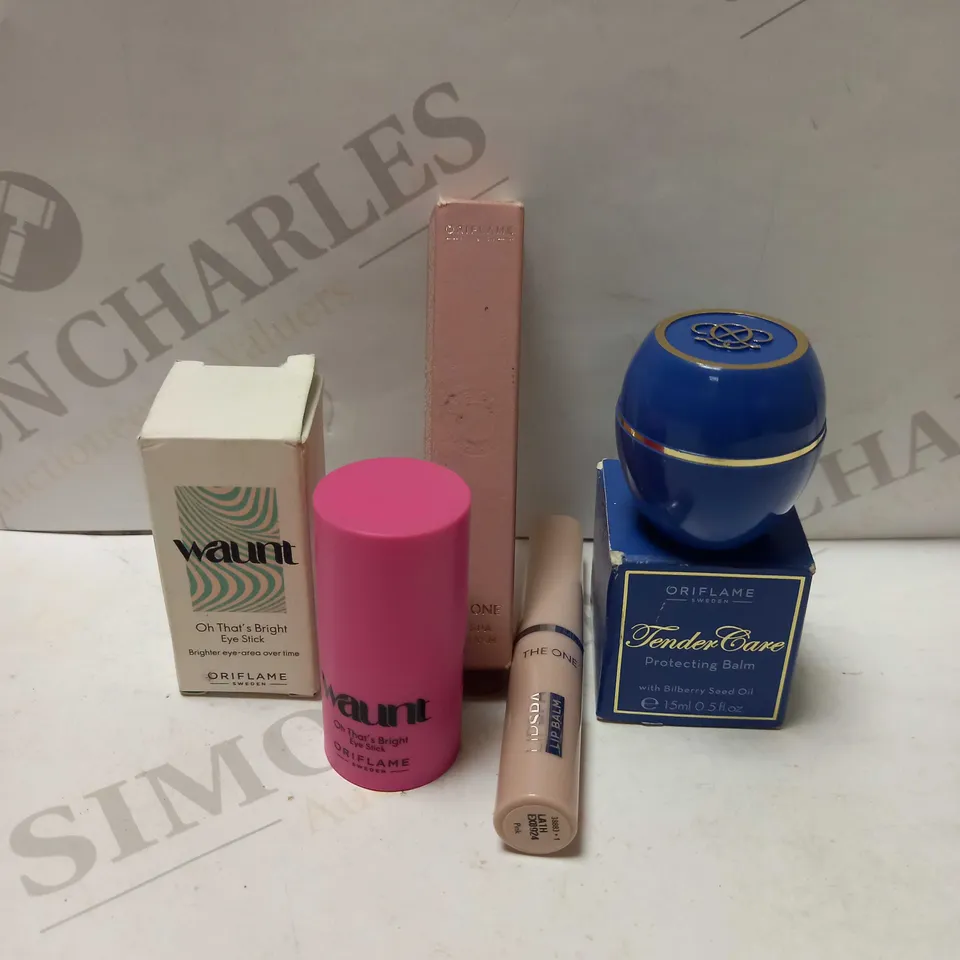 LOT OF 3 ORIFLAME PRODUCTS TO INCLUDE EYE STICK, LIP BALM, PROTECTING BALM