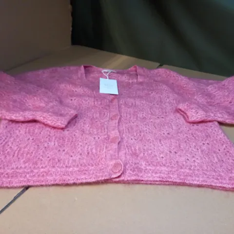 SEZANE ROSE CALIFORNIE SOFT KNIT CARDIGAN - SMALL
