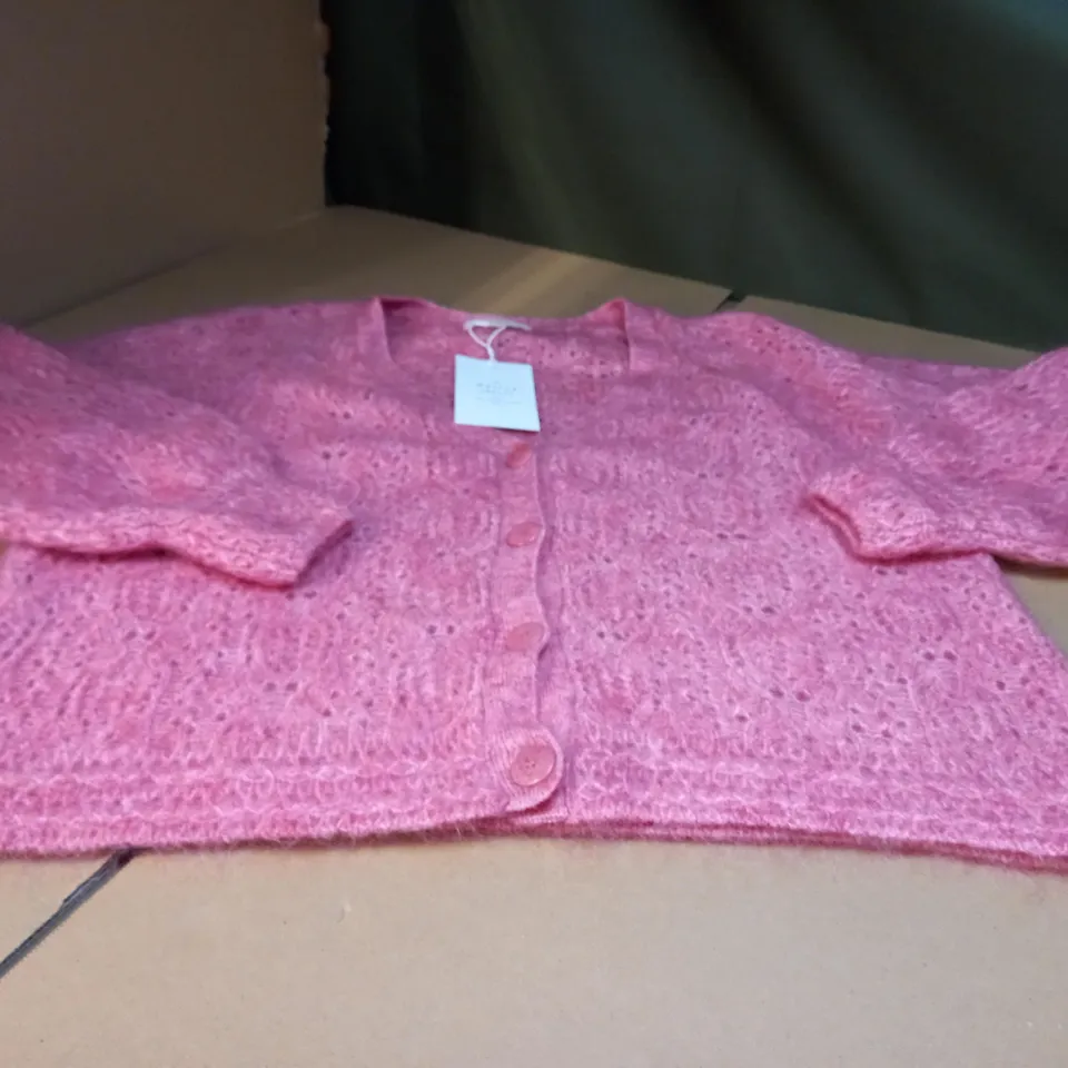 SEZANE ROSE CALIFORNIE SOFT KNIT CARDIGAN - SMALL