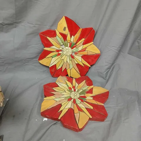 MY GARDEN STORIES SET OF 2 FLORAL STEPPING STONES