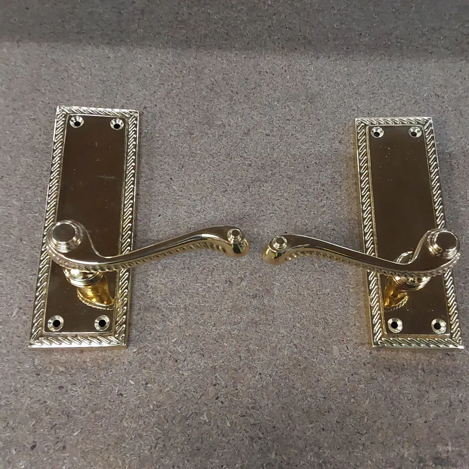 BOXED HERITAGE BRASS GEORGIAN LATCH DOOR HANDLE - SET OF 2 (1 BOX)