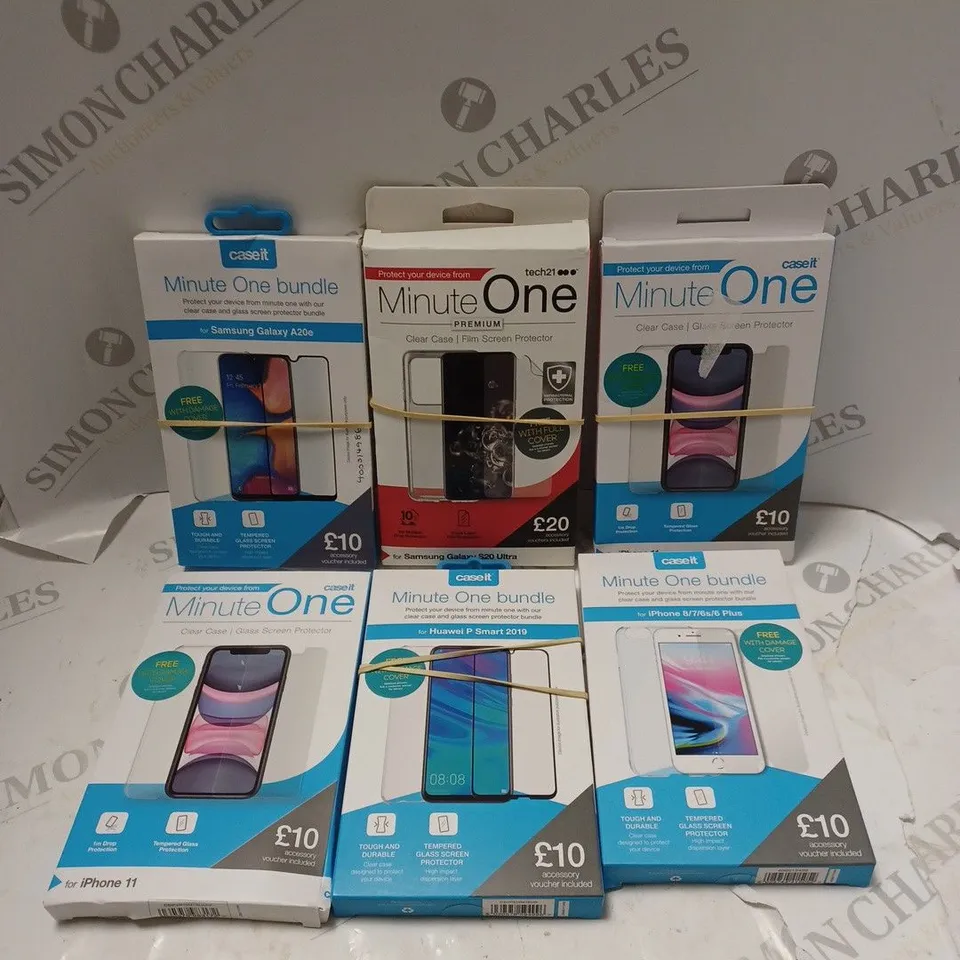 APPROXIMATELY 80 ASSORTED PROTECTIVE SMARTPHONE ACCESSORIES TO INCLUDE HUAWEI P SMART BUNDLE, IPHONE 11 SCREEN PROTECTOR, IPHONE 8/7 SCREEN PROTECTOR ETC 