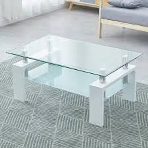 BOXED GLASS COFFEE TABLE