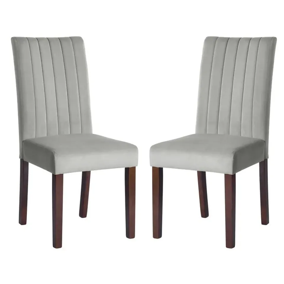BOXED BELEY DINING CHAIRS IN GREY - SET OF 2 (1 BOX)