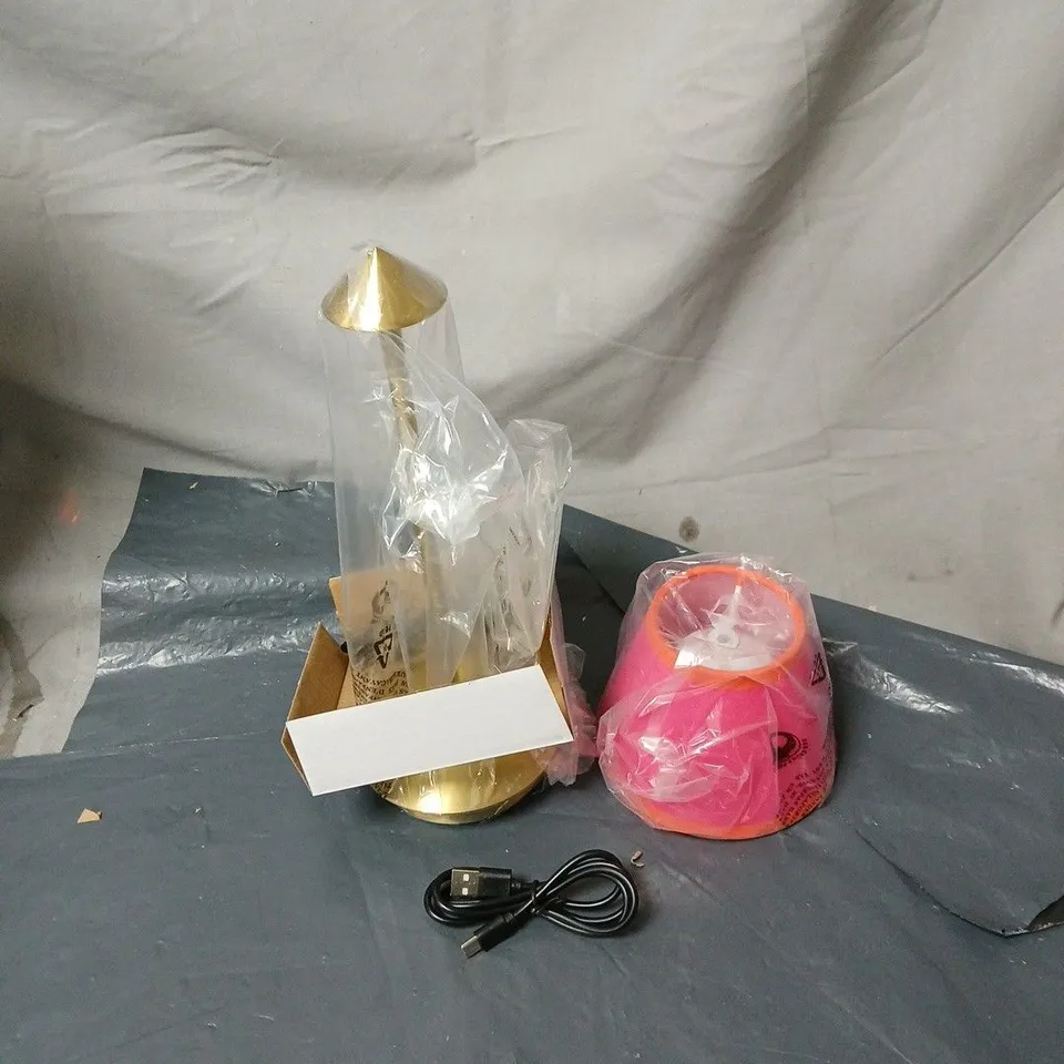 HOME STORIES SET OF TWO 2-IN-1 LAMPS WITH REMOVABLE LAMPSHADE