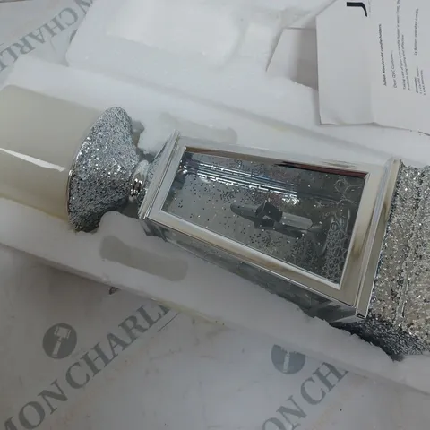 JM BY JULIEN MACDONALD FLAMELESS CANDLE HOLDER WITH SWIRLING GLITTER