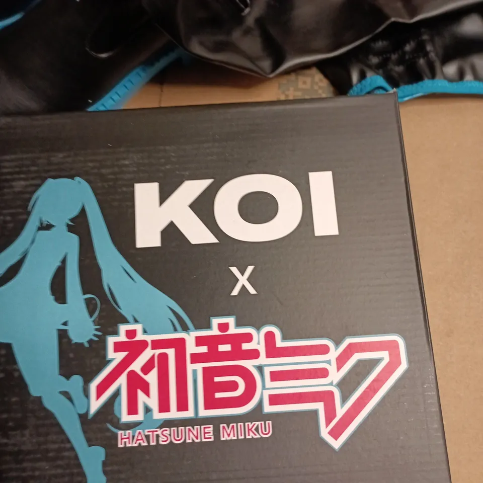 KOI X HATSUNE MIKU BOOTS – UK 6 (US 8), BLACK/BLUE, STYLE SWA-11