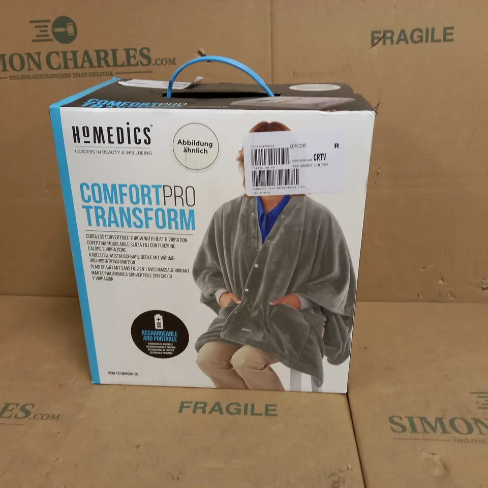 HOMEDICS COMFORT PRO HEATED THROW - GREY