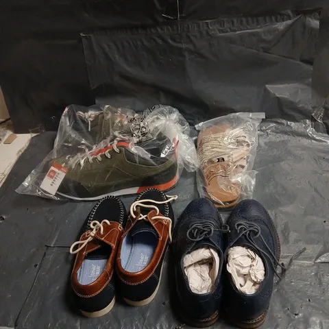 BOX OF APPROXIMATELY 20 ASSORTED PAIRS OF SHOES AND FOOTWEAR ITEMS IN VARIOUS COLOURS, STYLES, AND SIZES