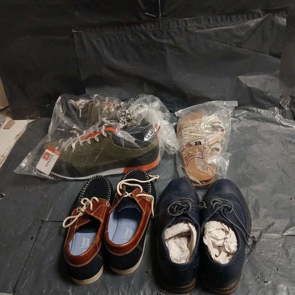 BOX OF APPROXIMATELY 20 ASSORTED PAIRS OF SHOES AND FOOTWEAR ITEMS IN VARIOUS COLOURS, STYLES, AND SIZES