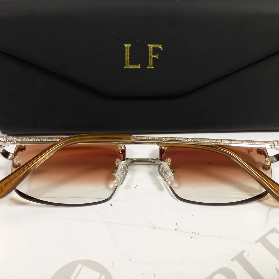 LUX FRAMES GRADIENT BROWN/ORANGE SUNGLASSES 