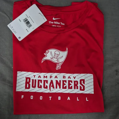 NIKE NFL BUCCANEERS T-SHIRT IN RED SIZE MEDIUM