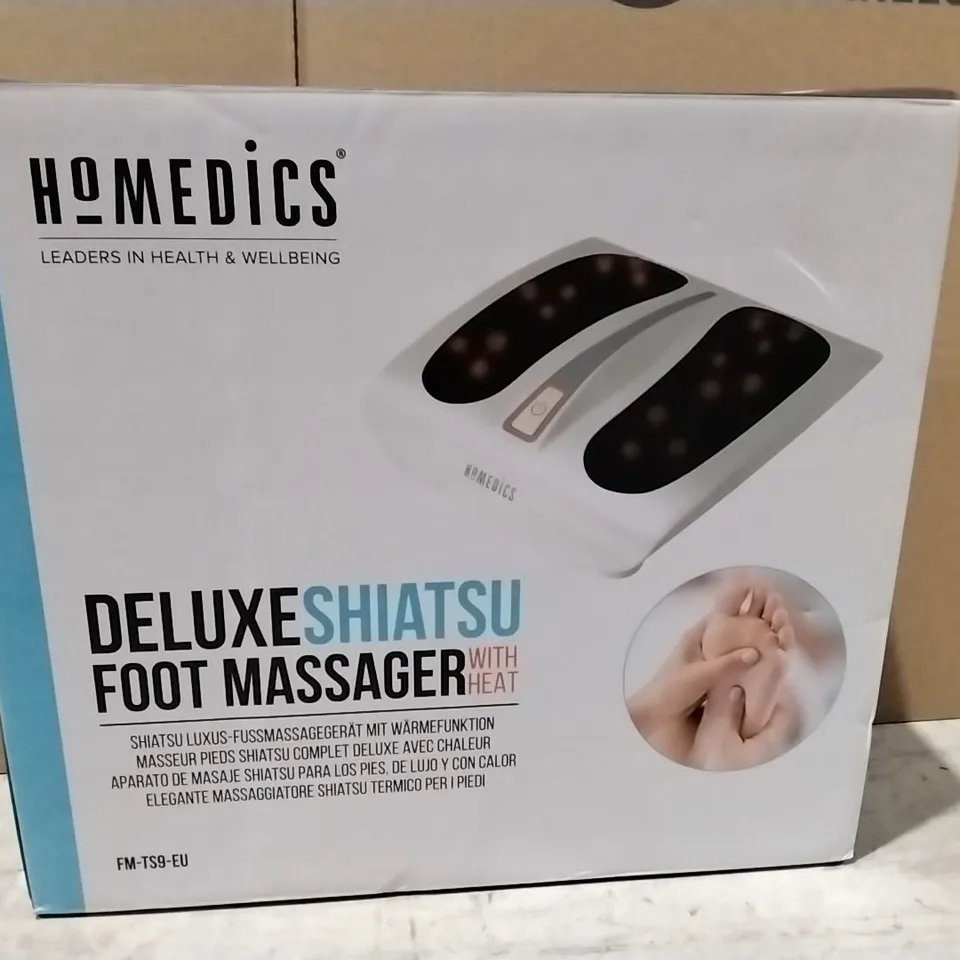 BOXED HOMEDICS DELUXE SHIATSU FULL FOOT MASSAGER WITH HEAT FM-TS9-EU