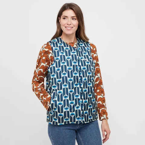 REGATTA WOMENS ORLA KIELY QUILTED GILET  NAVY TALL FLOWER SIZE 14