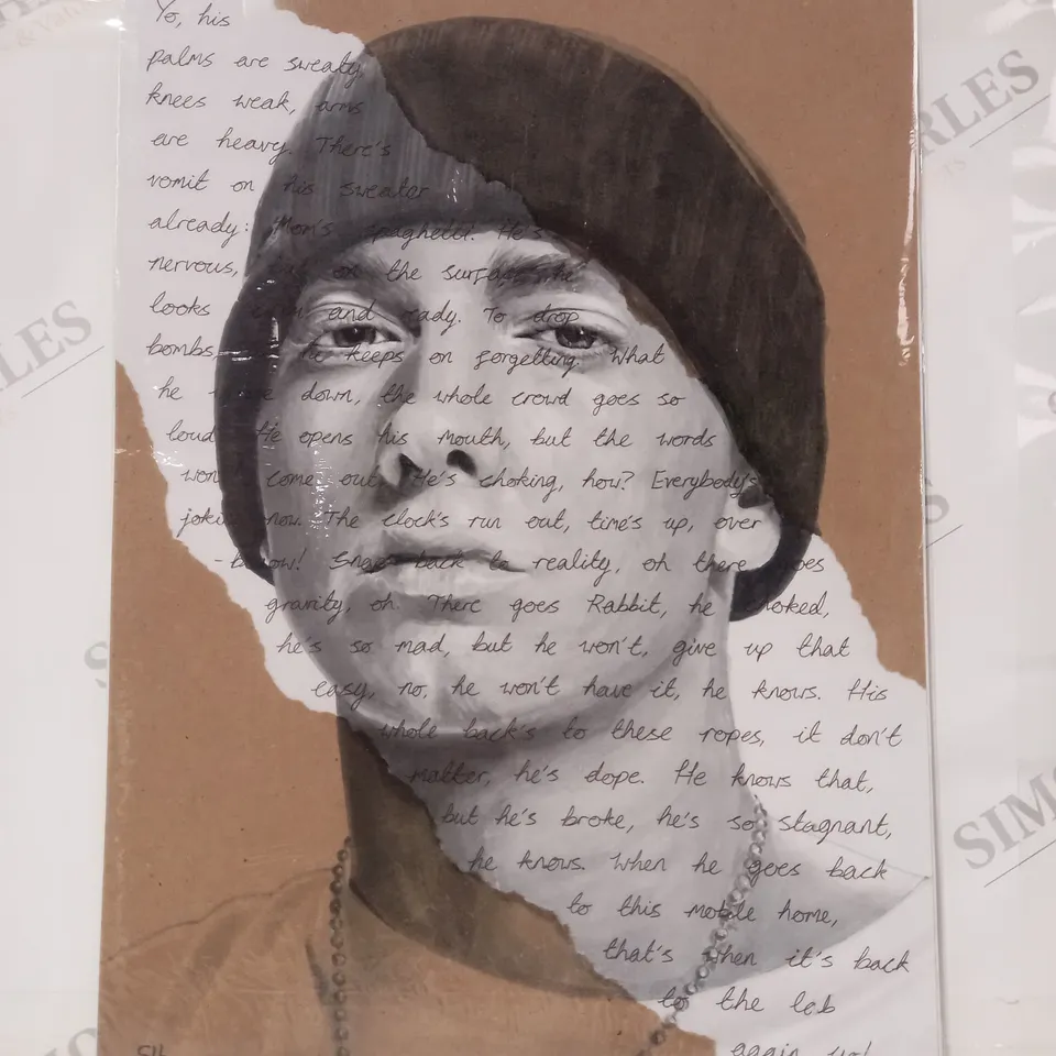 SARA HASLAM SIGNED LIMITED EDITION (19/100) "EMINEM" ART PRINT
