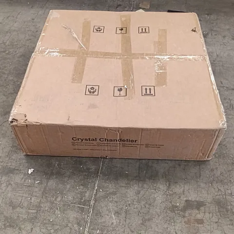 BOXED WISHOMEE CRYSTAL CHANDELIER - GOLD/GLASS (1 BOX)