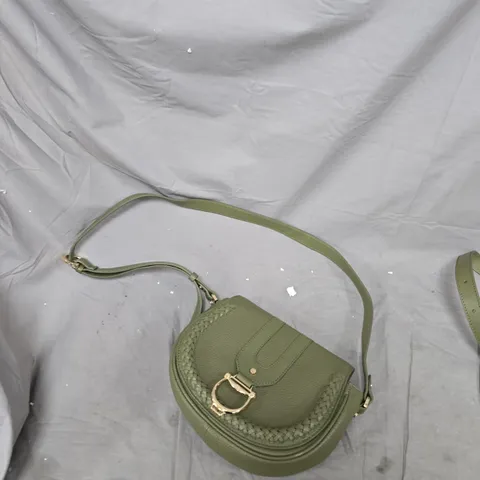 PAUL COSTELLOE LEATHER CROSS BODY HANDBAG GREEN