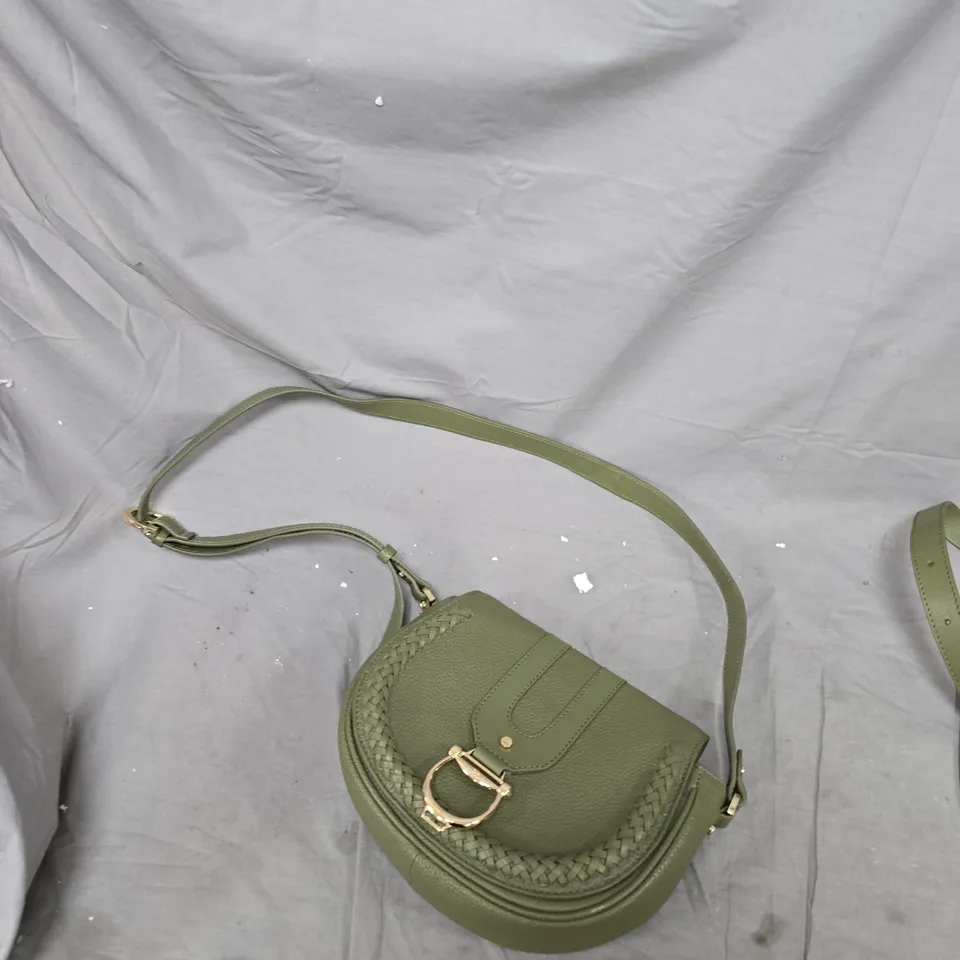 PAUL COSTELLOE LEATHER CROSS BODY HANDBAG GREEN