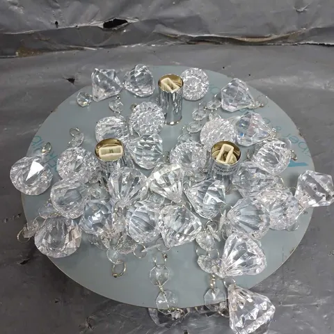 MAYA DIAMOND FLUSH CEILING LIGHT FITTING