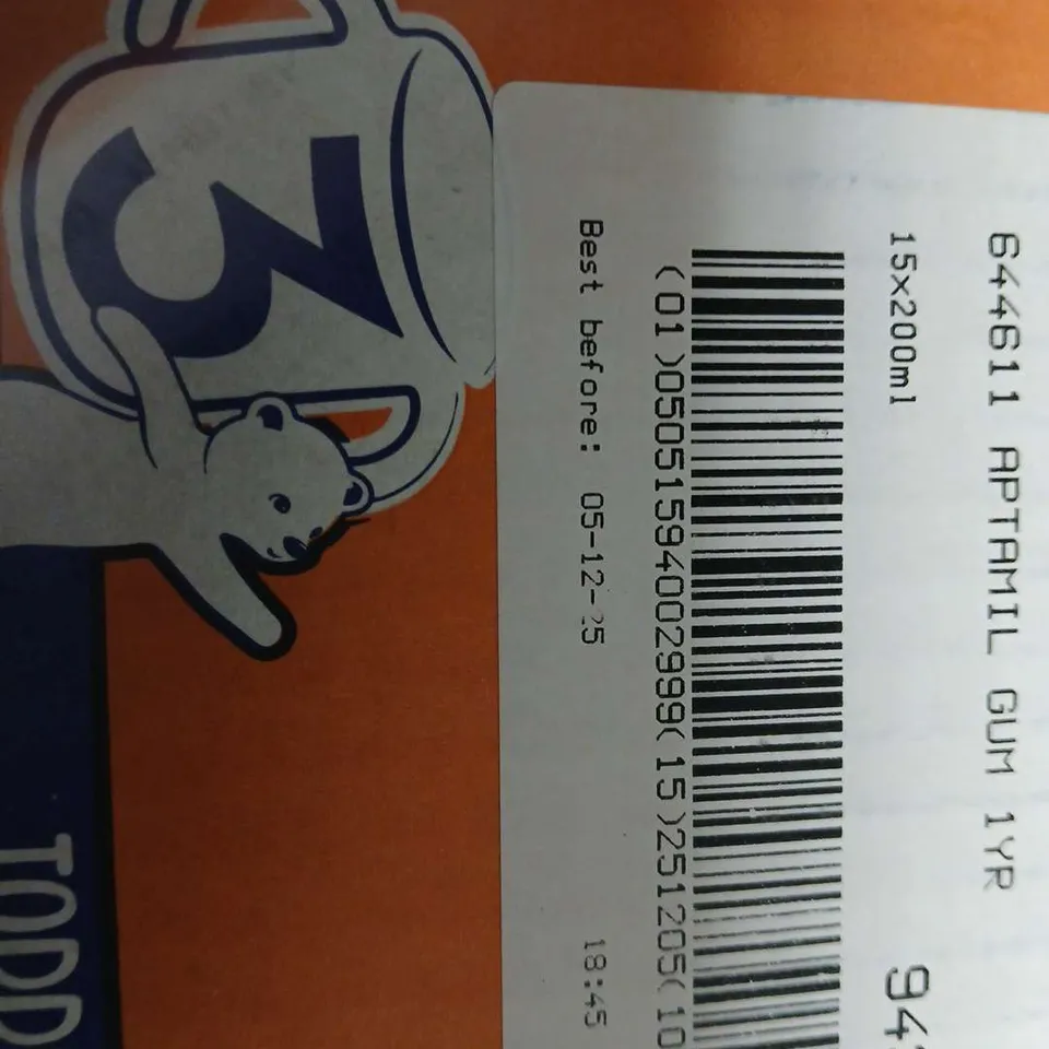 APTAMIL TODDLER MILK DRINK , 15 X 200ML – BOXED - EXPIRY DATE 5/12/25