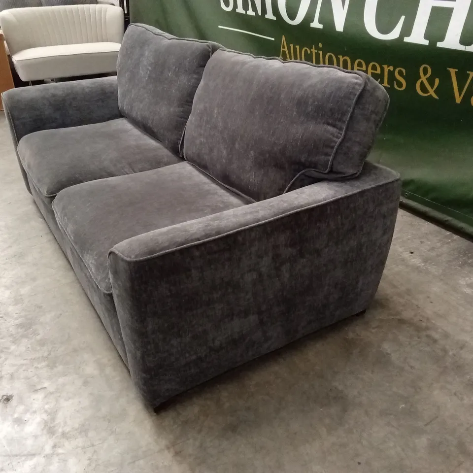 HARLOW 3 SEATER STANDARD BACK FABRIC SOFA - GREY RRP £649