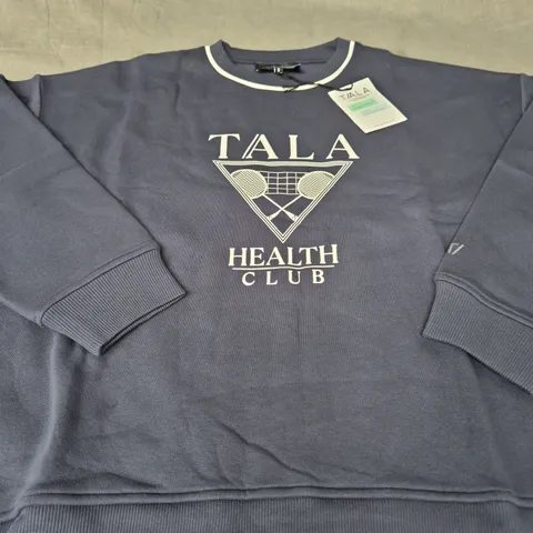 TALA HEALTH CLUB LOOSE HEM VOLLEY SWEATSHIRT - SIZE SMALL