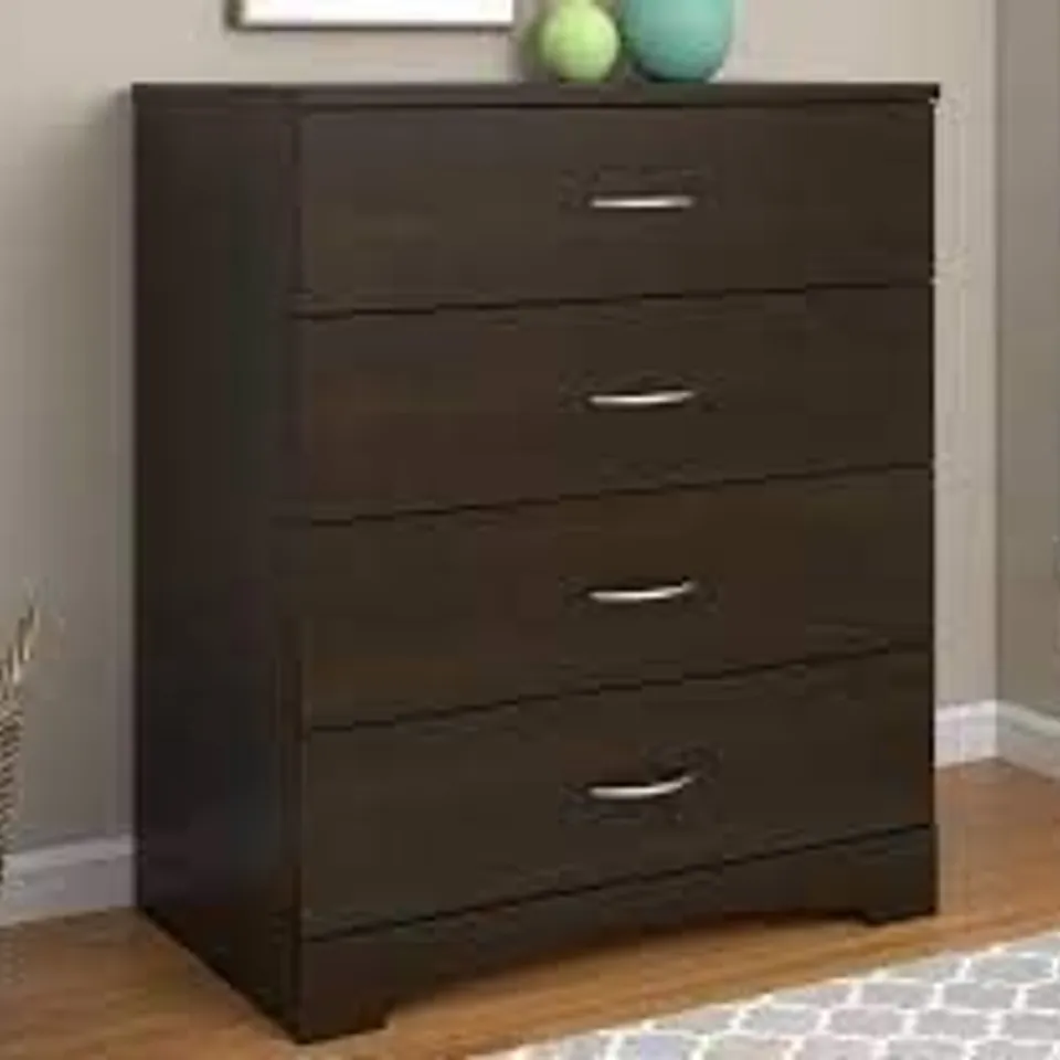 BOXED AMERIWOOD 4 DRAW DRESSER - ESPRESSO