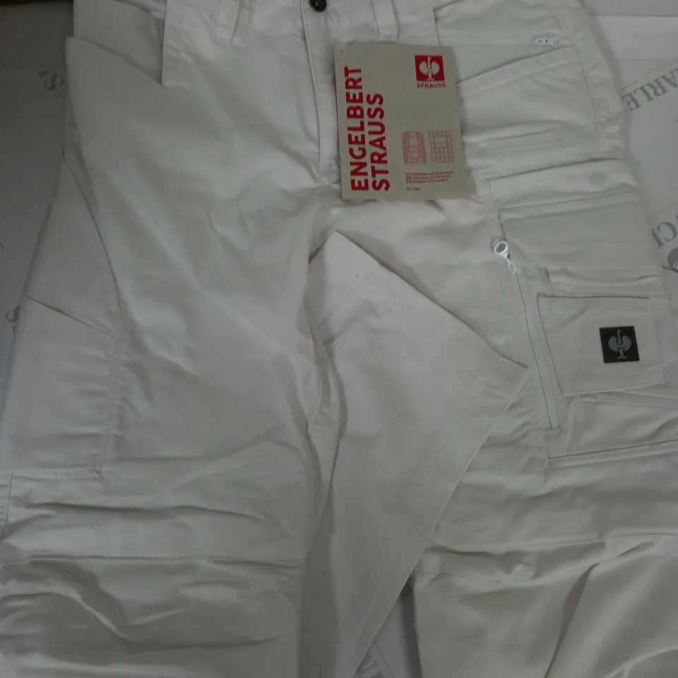 ENGELBERT STRAUSS WHITE CARGO TROUSERS - 48