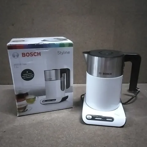 BOXED BOSCH STYLINE ELECTRIC JUG KETTLE, MODEL TWK8631GB
