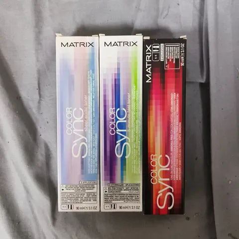 APPROXIMATELY 20 ASSORTED MATRIX SO COLOUR SYNC HAIR COLOURS 