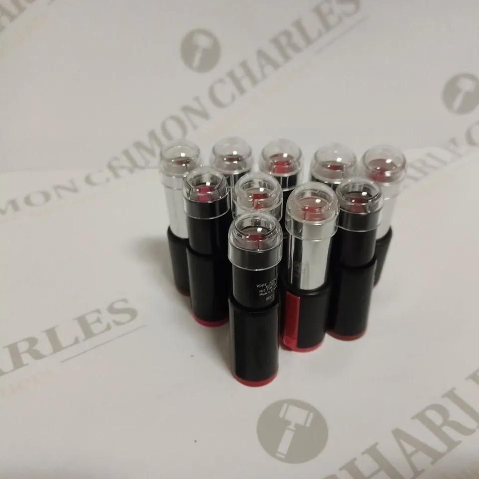 LOT OF 10 GIVENCHY LIPSTICK IN ASSORTED SHADES 