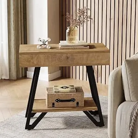 BOXED TRIBESIGNS END SIDE TABLE FOR LIVING ROOM