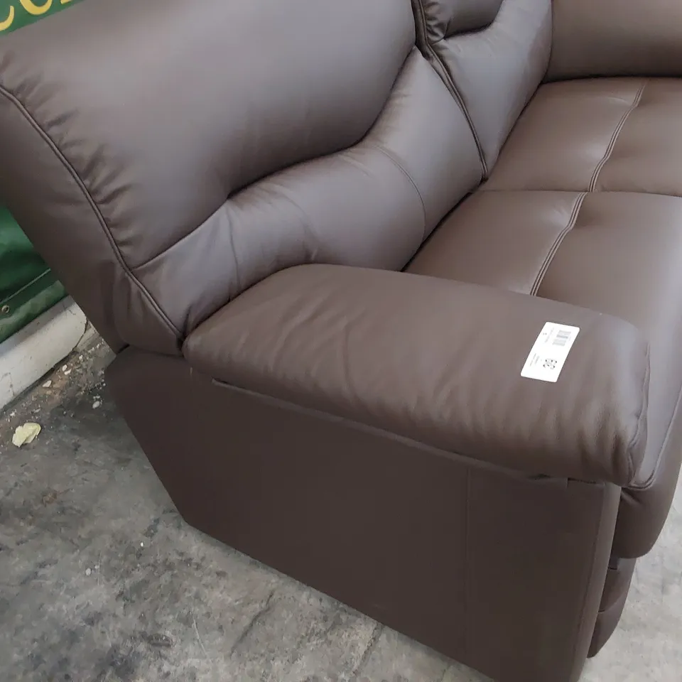 QUALITY BRITISH DESIGNER G PLAN STRATFORD TWO SEATER OXFORD CHOCOLATE LEATHER 