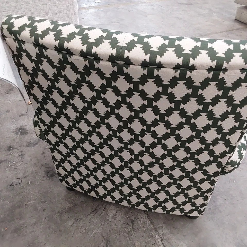 QUALITY BRITISH DESIGNER LOUNGE Co JOSHUA CHAIR WOODLAND MOSS FABRIC 